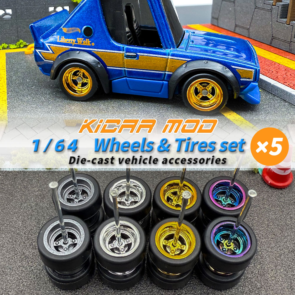 Car Accessories To Buy - 1/64 Model Detachable Wheels Rubber Slick