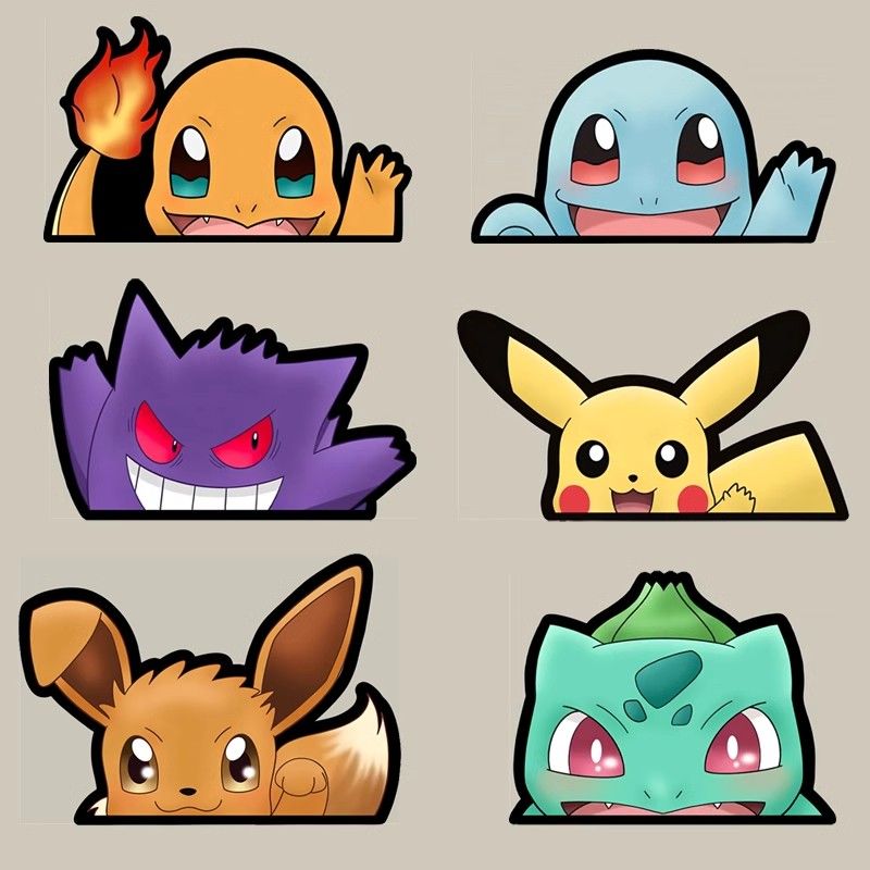 Pokémon car window sticker, Po - Car Accessories Rear 评论和价格